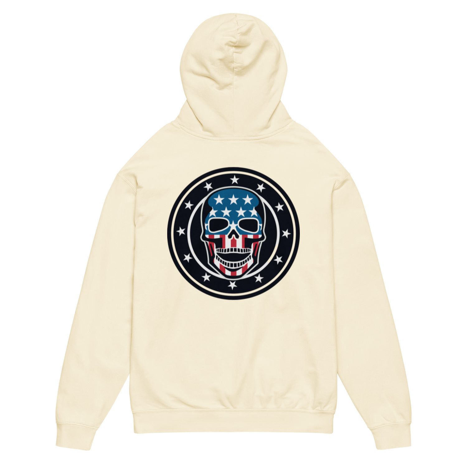 Vintage Patriot Skull garment-dyed lightweight hoodie