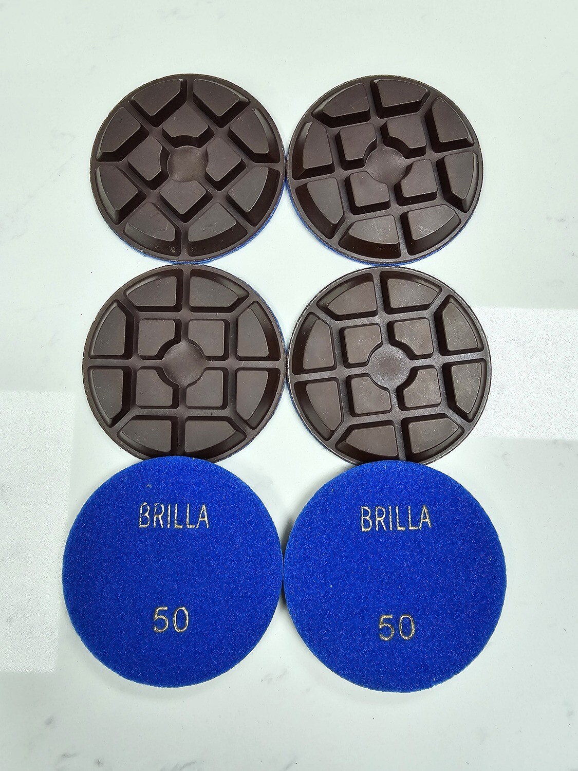 4&quot; Metal Bond Diamond Polishing Pad 50 Grit for Concrete, Marble, and Granite Floors - Wet / Dry