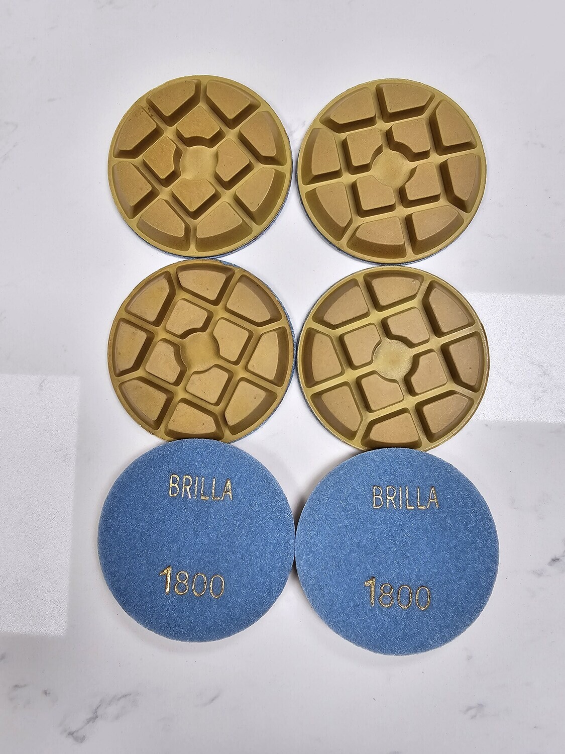4&quot; Metal Bond Diamond Polishing Pad 1800 Grit for Concrete, Marble, and Granite Floors  -  Wet / Dry