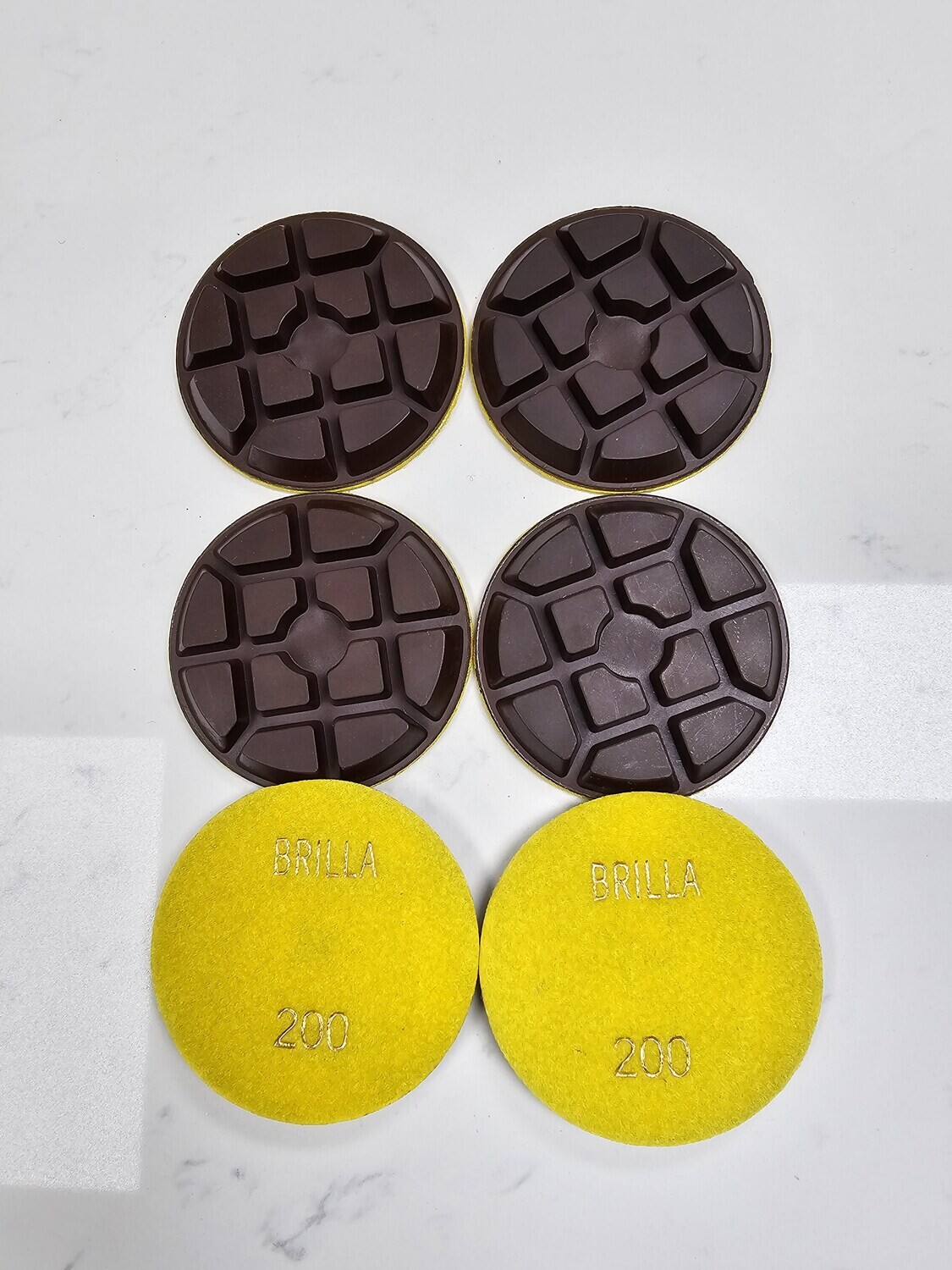 4&quot; Metal Bond Diamond Polishing Pad 200 Grit for Concrete, Marble, and Granite Floors - Wet / Dry