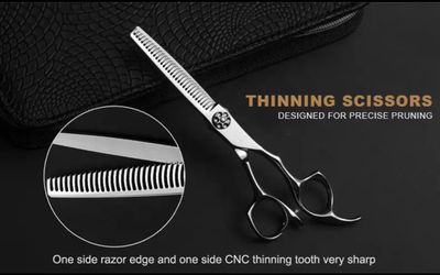Professional 5.5&quot; Straight or Thinning Salon Shears-Japanese 440C Hardened Steel for Long Life. Left hand shears available.