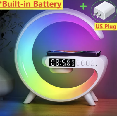 SALE Mini wireless charger with stand, speaker, TF card slot, RGB night light, and fast charging. ⚡️