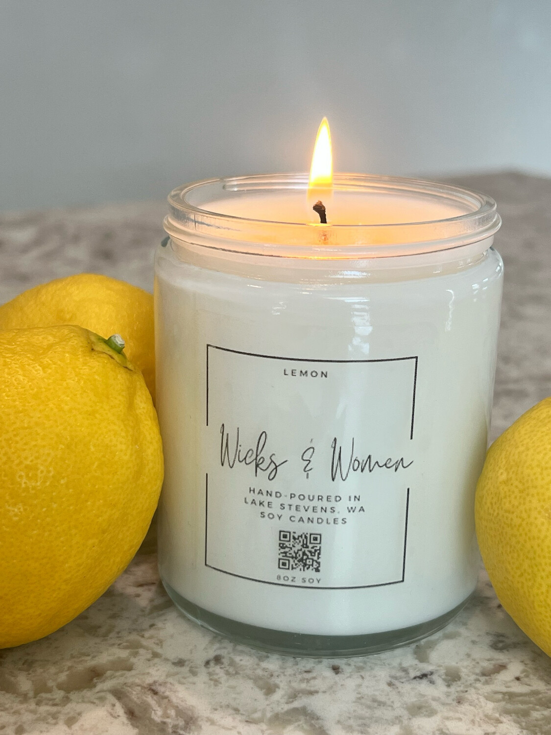 Lemon 8oz Scented Soy Candle