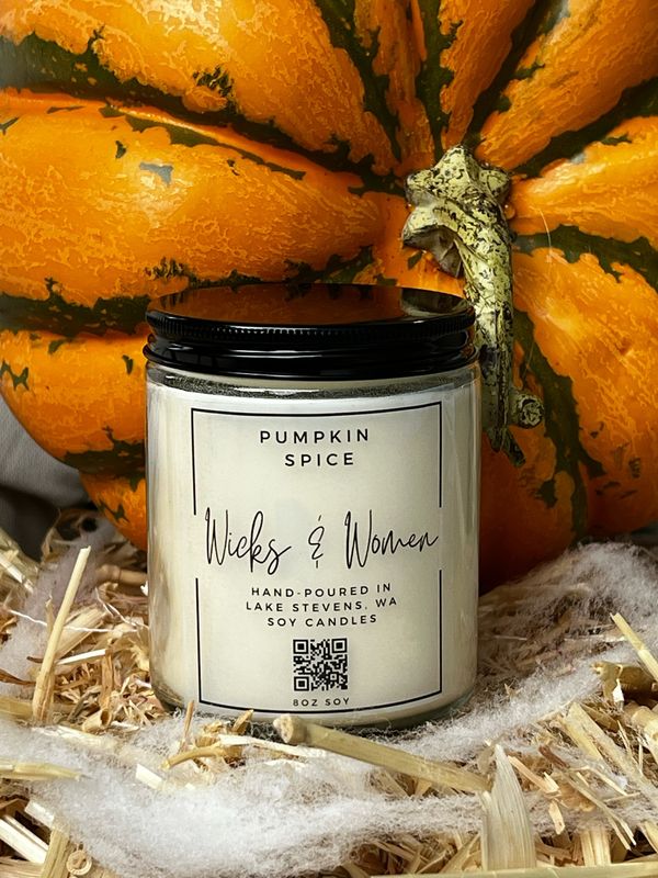 Pumpkin Spice 8oz Scented Soy Candle