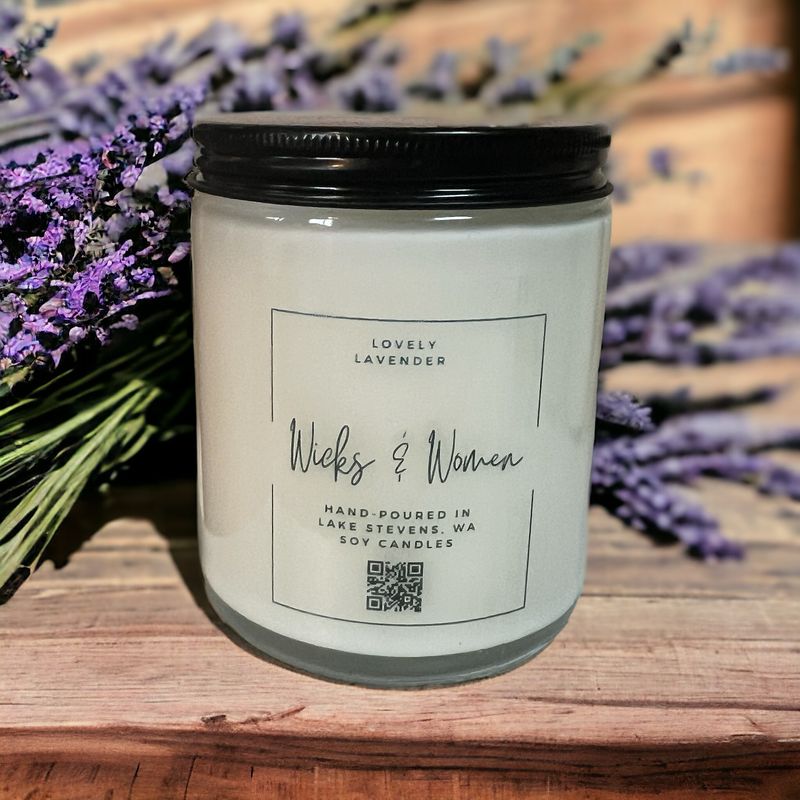 Lovely Lavender 8oz Scented Soy Candle