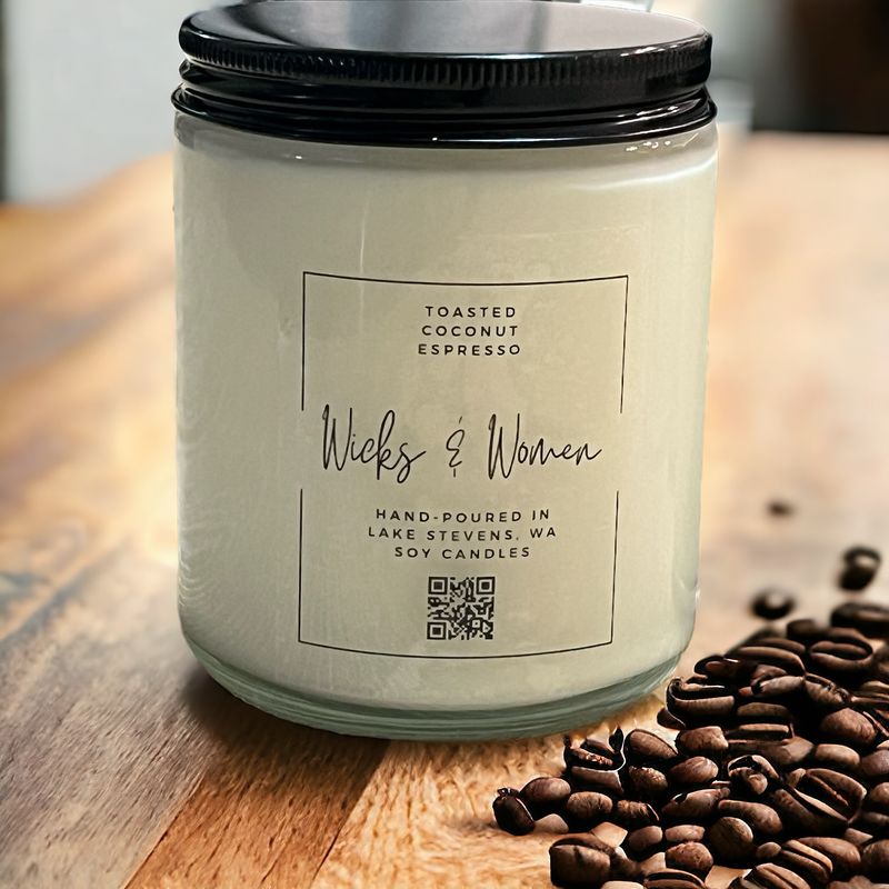Toasted Coconut Espresso 8oz Scented Soy Candle