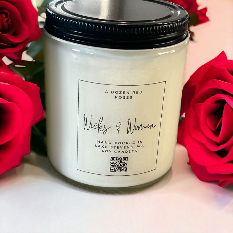 A Dozen Red Roses 8oz Scented Soy Candle