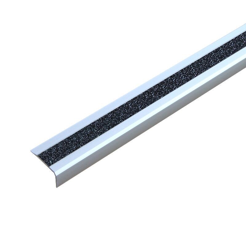 Anti-Slip Aluminium Safe Edge m2 Glitter Grip black 53x800x31mm, self-adhesive