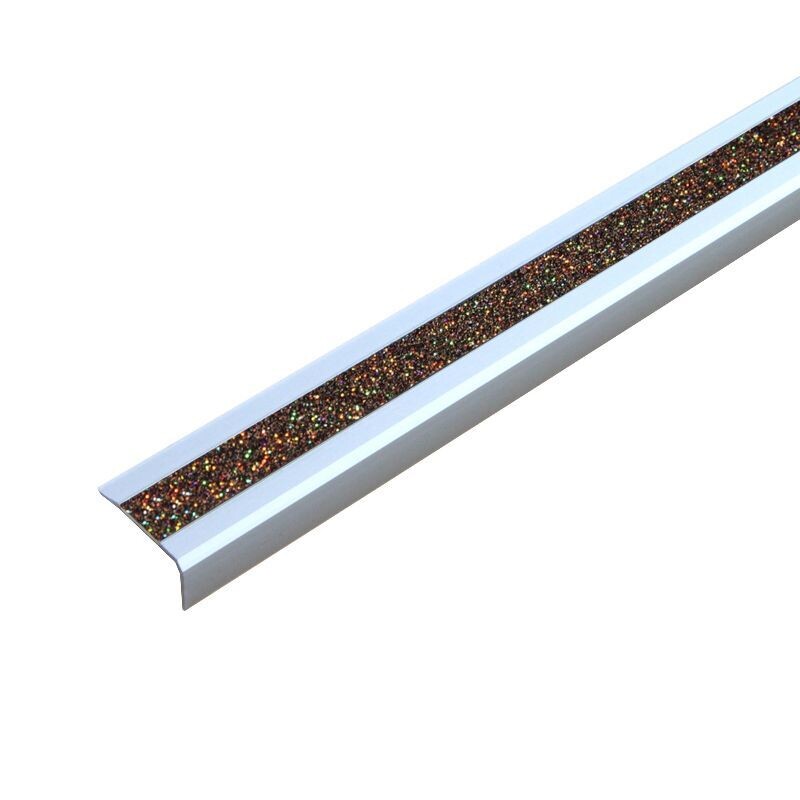 Anti-Slip Aluminium Safe Edge m2 Glitter Grip gold 53x610x31mm, self-adhesive