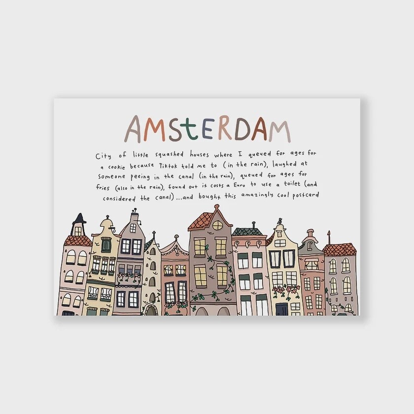 Amsterdam TikTok Cookie Postcard