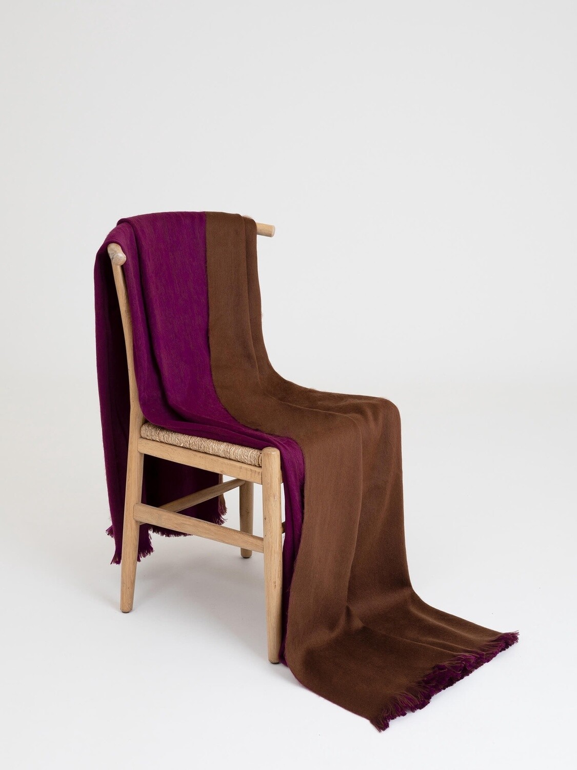 Double Plaid Violet/Chocolate Brown 240x170cm
