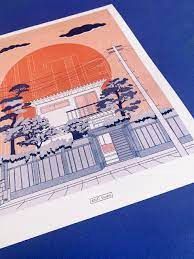 A3 print Machiya