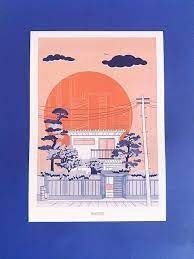A3 print Machiya