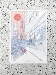 A3 print Red Bicycle