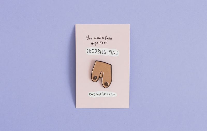 Boobies Pin Brown