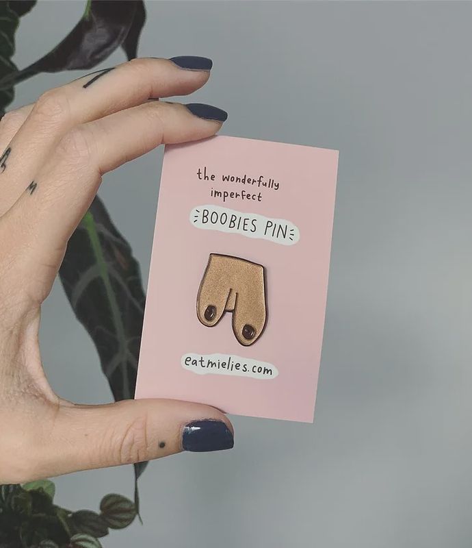 Boobies Pin Brown
