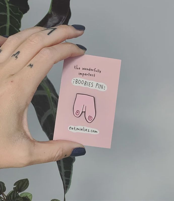 Boobies Pin Pink