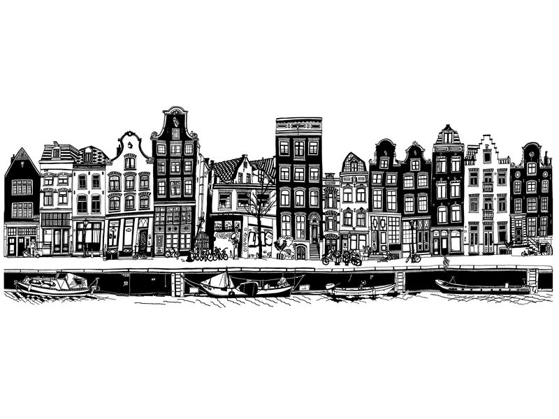 Print Amsterdam Black&amp;White 30x40cm