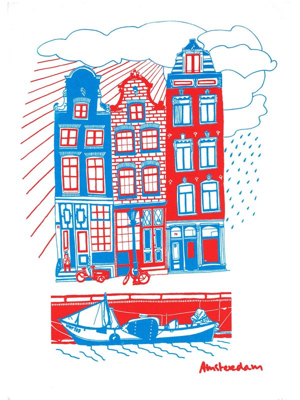Print Happy Amsterdam 30x40cm