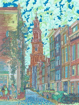 Print Westertoren Kleur 30x40cm