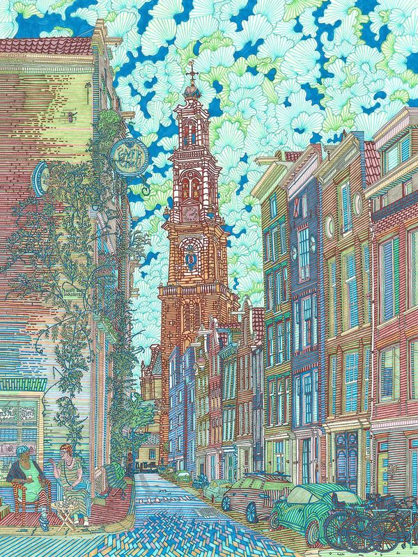 Print Westertoren Kleur 30x40cm