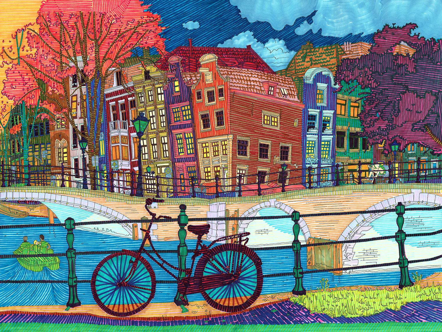 Print Bike Colour 30x40cm