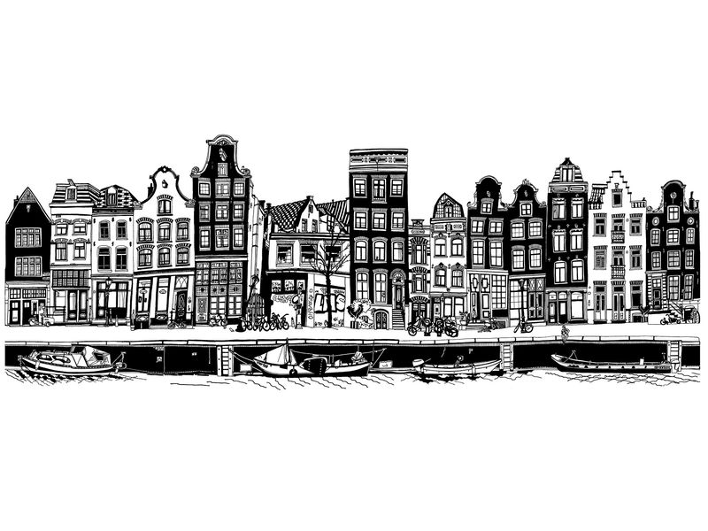 Print Amsterdam Black&amp;White 30x40cm