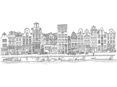 Print Amsterdam Line 30x40cm