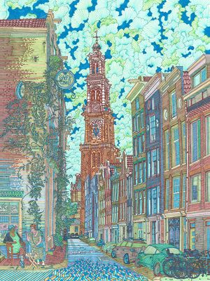 Print Westertoren Kleur 30x40cm