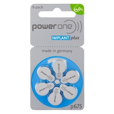 Grösse 675, Marke Power One Implant Plus, 300 Batterien Grösse 675, Marke Power One Implant Plus, 300 Batterien