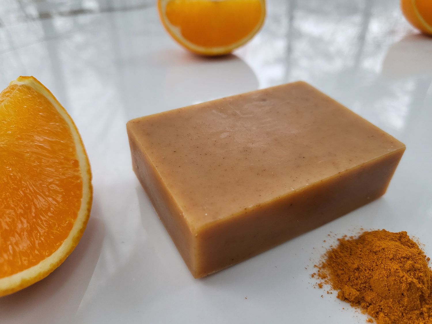 Fresh Orange Juice and Turmeric Soap