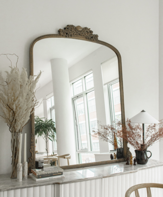 Brass mirror