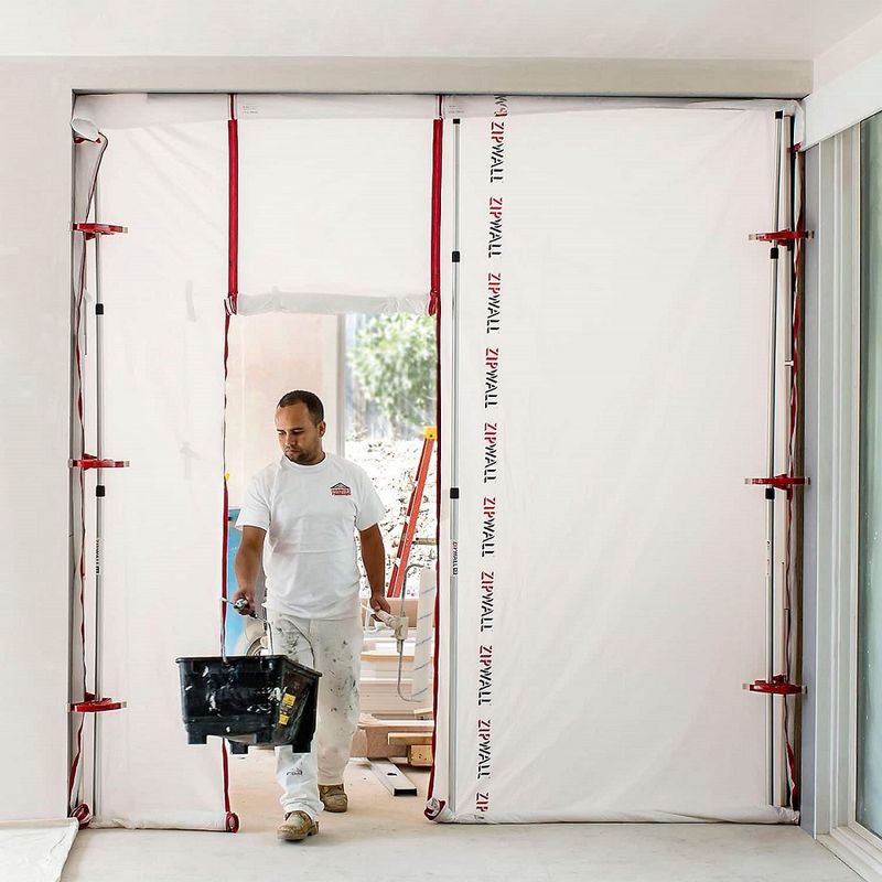 ZipWall 3 Plus : Länge variabel bis ca. 3 Meter inkl. Decken- und Wanddichtschienen