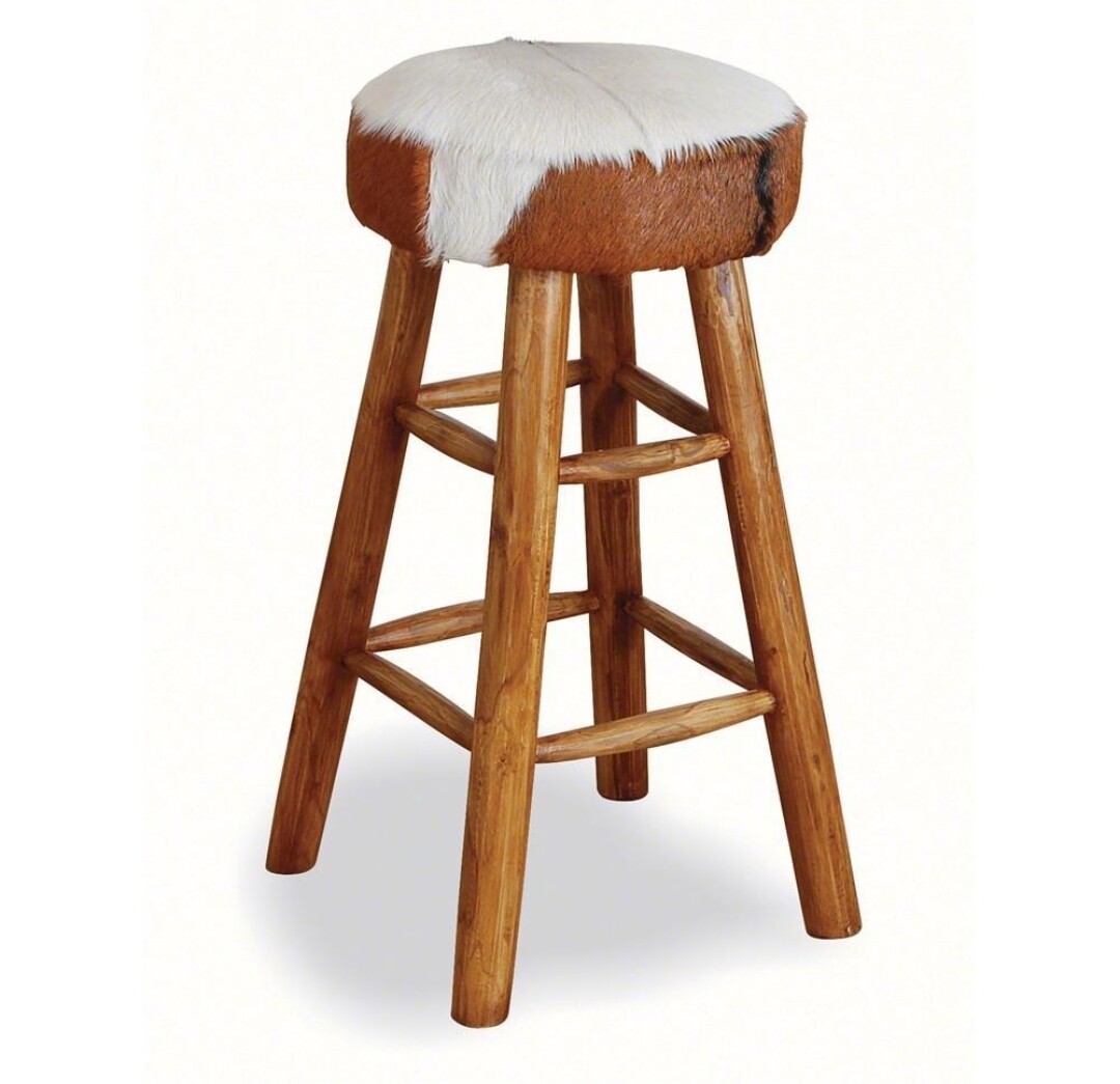 Bar Stool With Hairon Seat