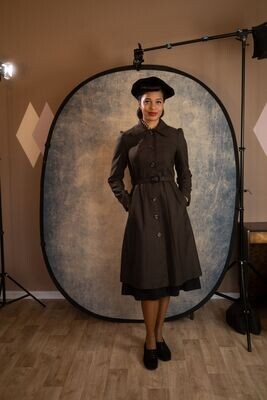 Paige, taillierter Übergangsmantel aus Wolle