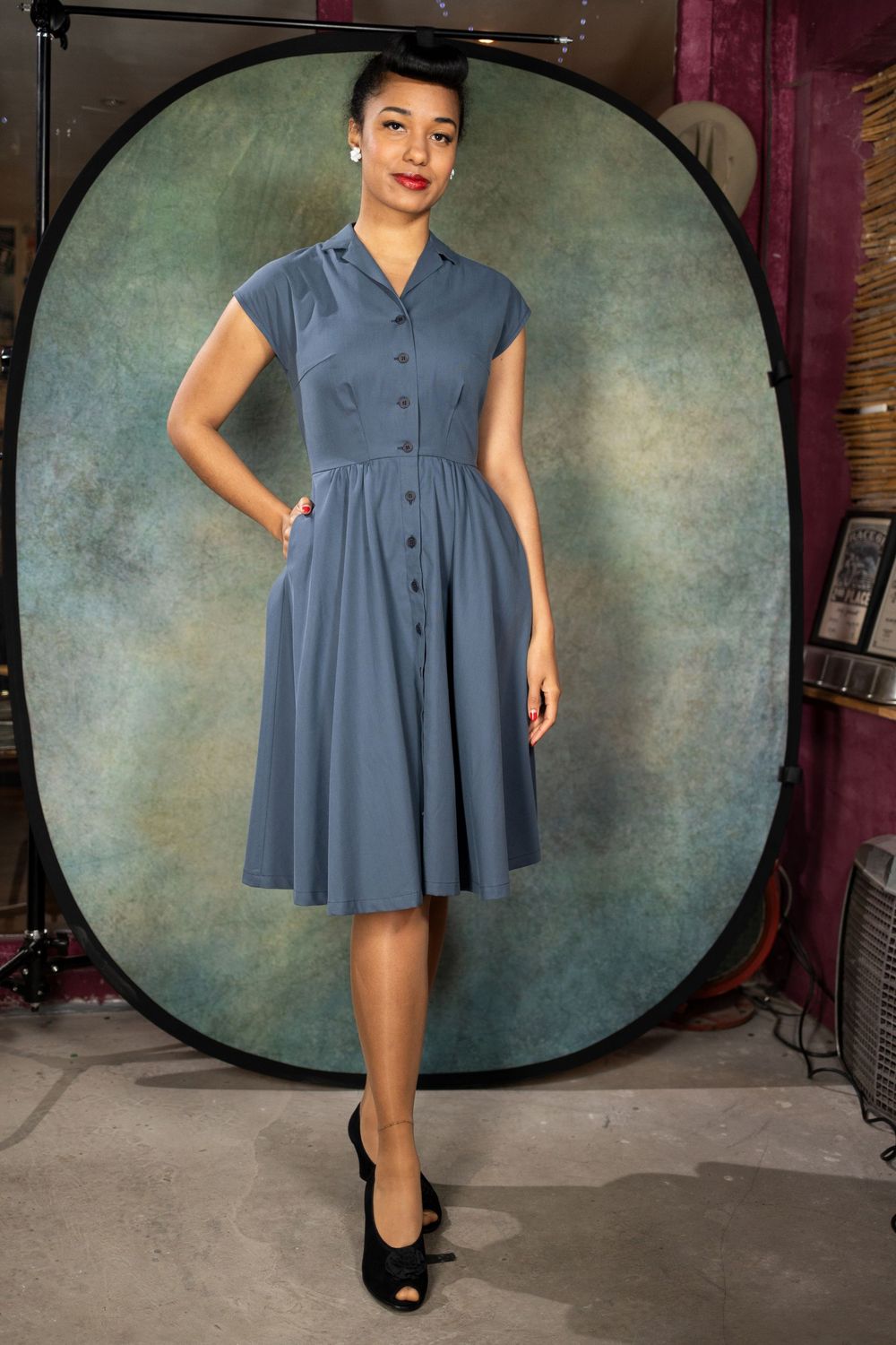 Hattie, leichtes geknöpftes Sommerkleid aus Baumwolle