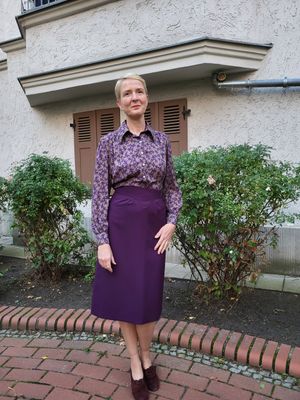 Doreen, langärmelige Bluse im Stil der 40er Jahre Doreen, langärmelige Bluse im Stil der 40er Jahre