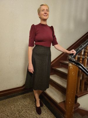Hazel, Shirt aus Jersey mit schmalen Rollkragen