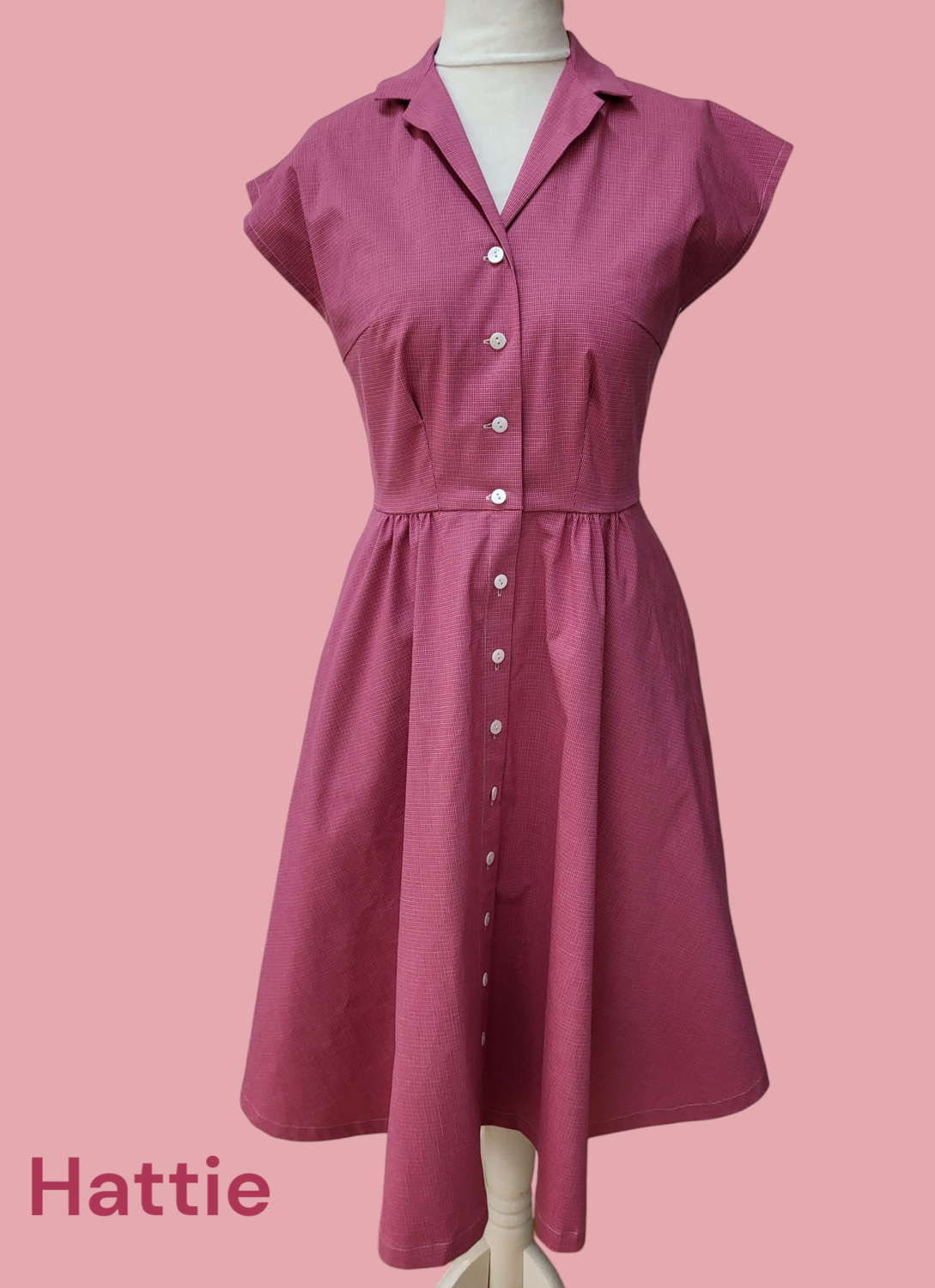 Hattie, leichtes  geknöpftes Sommerkleid aus Baumwolle