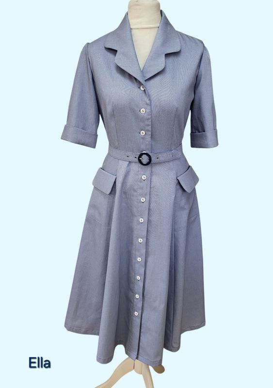 Ella Blusenkleid aus Baumwolle mit  Kragen