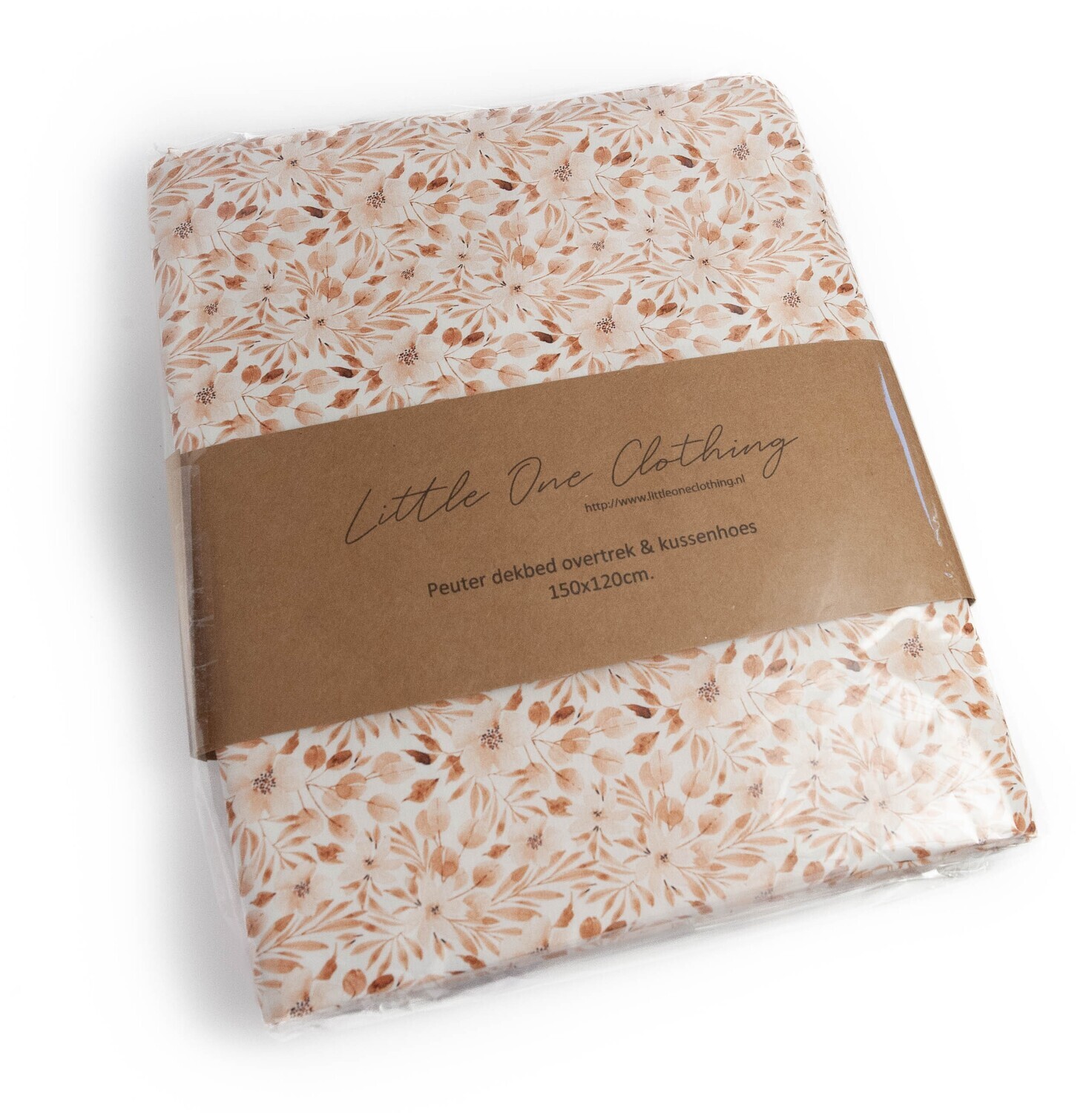Toddler duvet set coral flowers