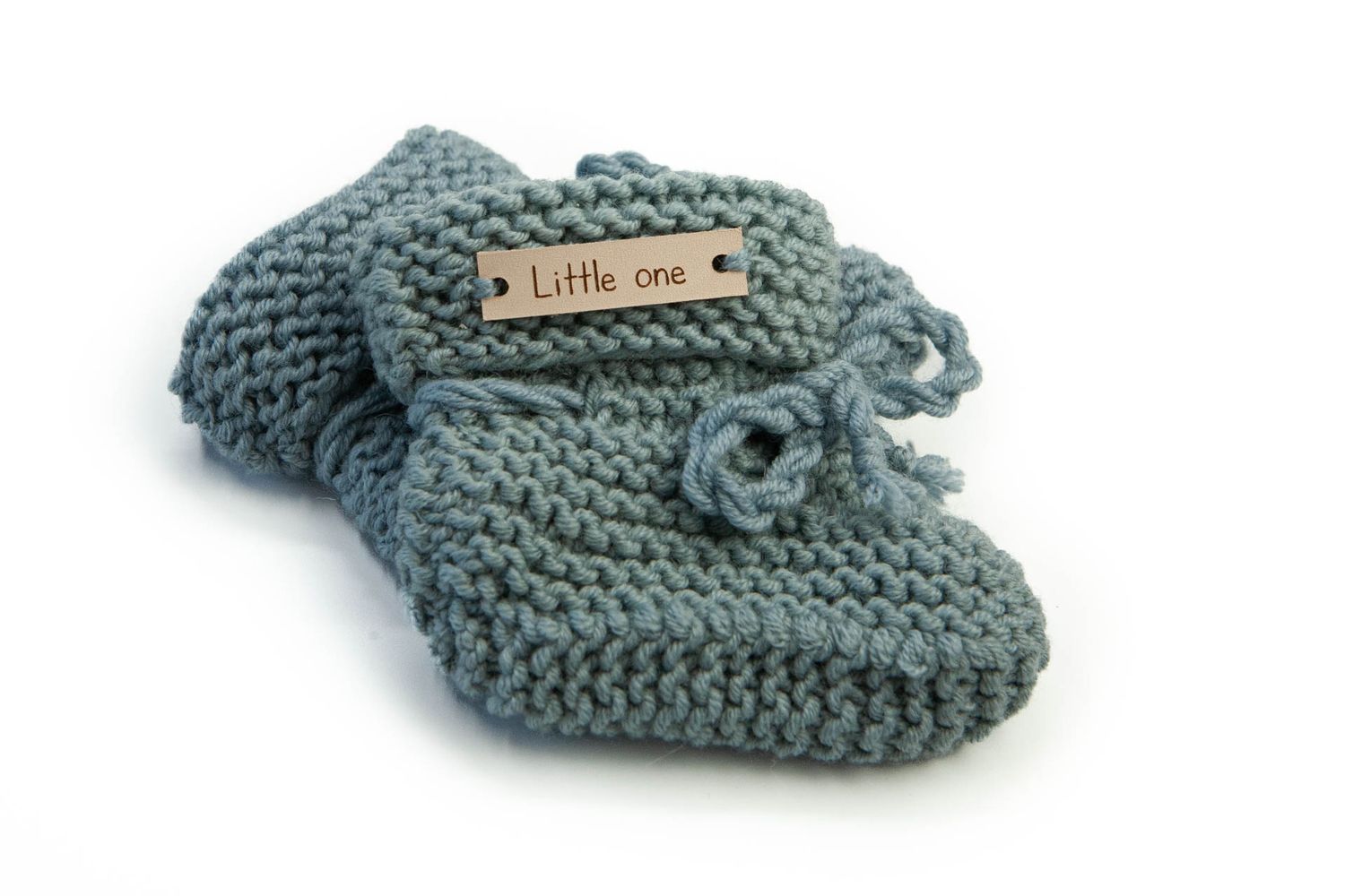 Merino wool slippers sea blue