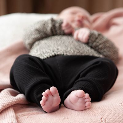 Hose Baby-Rippe schwarz