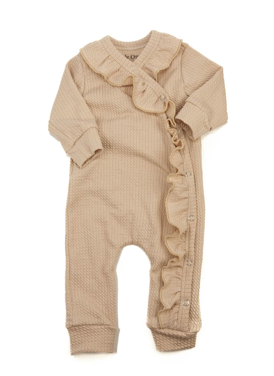 Playsuit ruffel cable natural