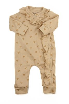 Boxpakje ruffel baby rib hartjes naturel