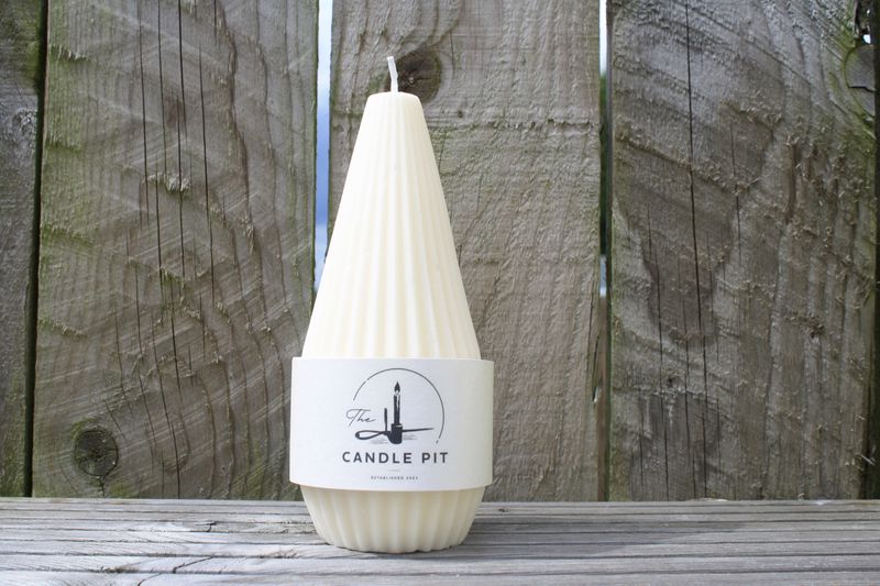 Large Pear Shaped Pillar Candle (Unscented)