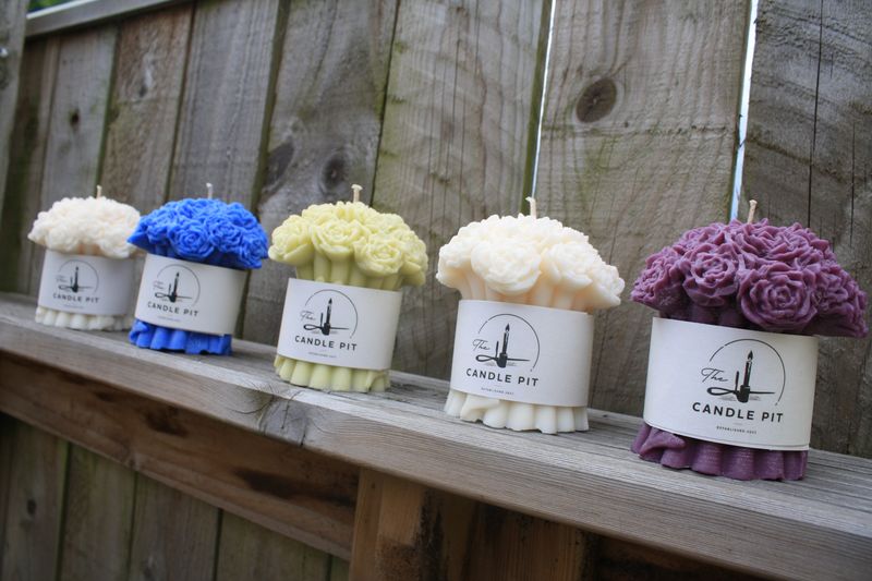 Bouquet Pillar Candle  (Unscented)
