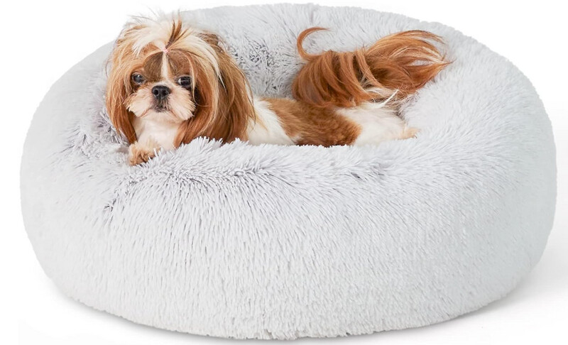 23&quot; Bedsure Calming Dog Bed for Small Dogs Frost Grey