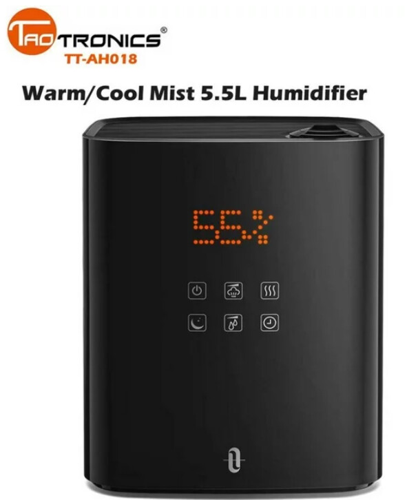 TaoTronics Warm Cool Mist Humidifier 5.5L Top Fill Large Room AH018