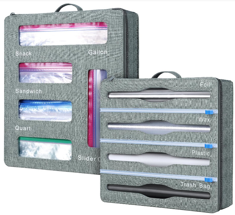 2 PACK LIULING WSH LINEN ZIPLOCK STORAGE ORGANIZER